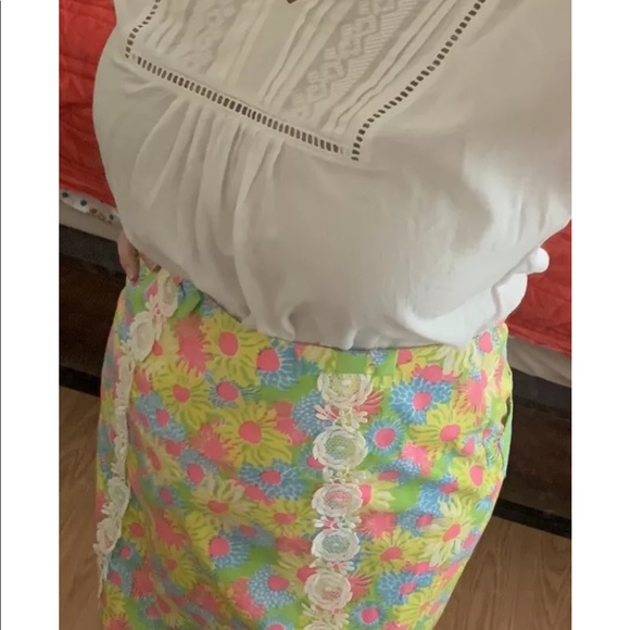 VTG 1960’s Lilly Pulitzer Skirt! 26” Daisy Print - Picture 4 of 5